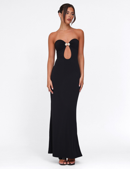 CECILY MAXI DRESS - BLACK