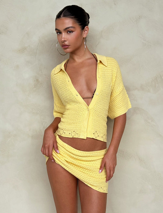 JANAI SKIRT - YELLOW : LEMON