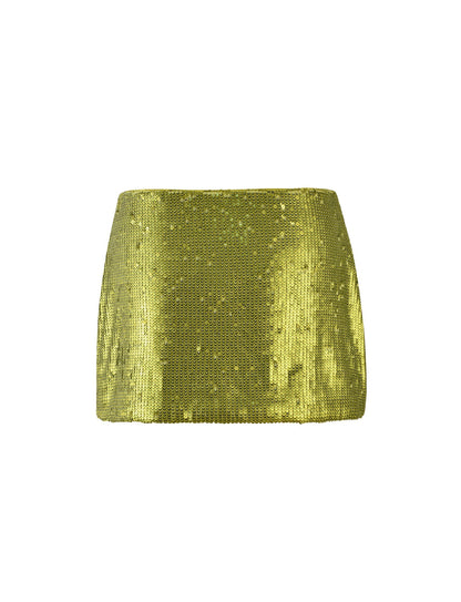 KAYE SKIRT - GREEN : GREEN SEQUIN