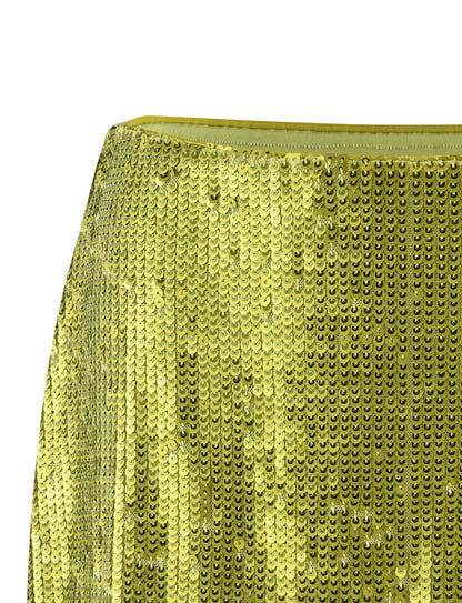 KAYE SKIRT - GREEN : GREEN SEQUIN