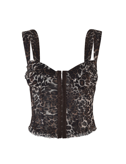 GINNY TOP - NEUTRAL : LEOPARD