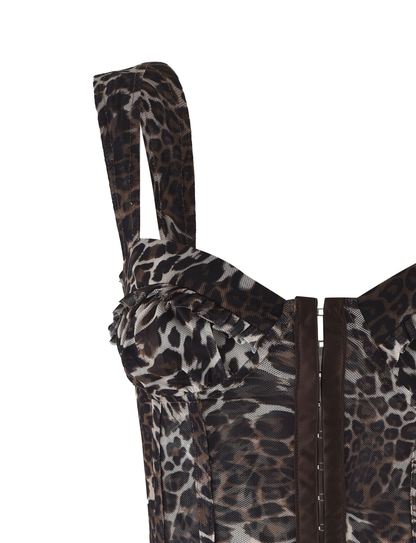 GINNY TOP - NEUTRAL : LEOPARD