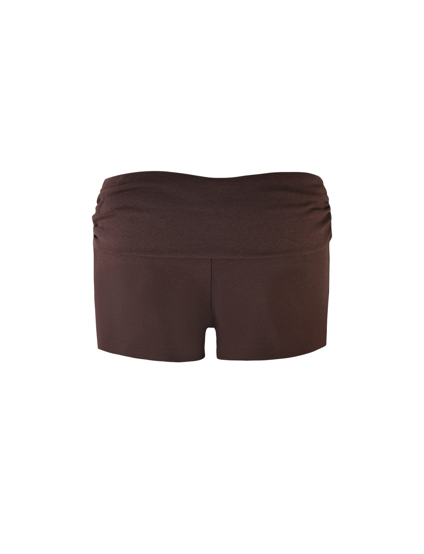 KARINA RIB SHORT - BROWN : CHOCOLATE