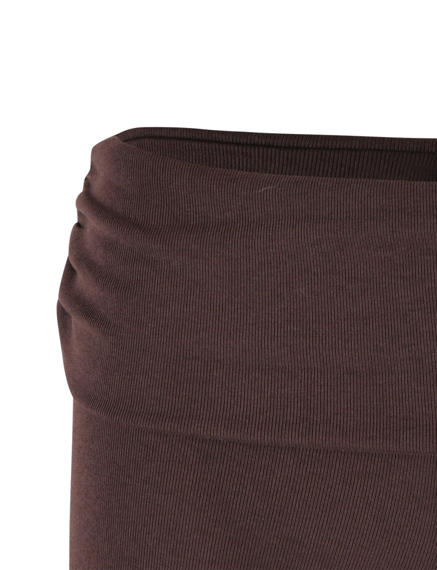 KARINA RIB SHORT - BROWN : CHOCOLATE