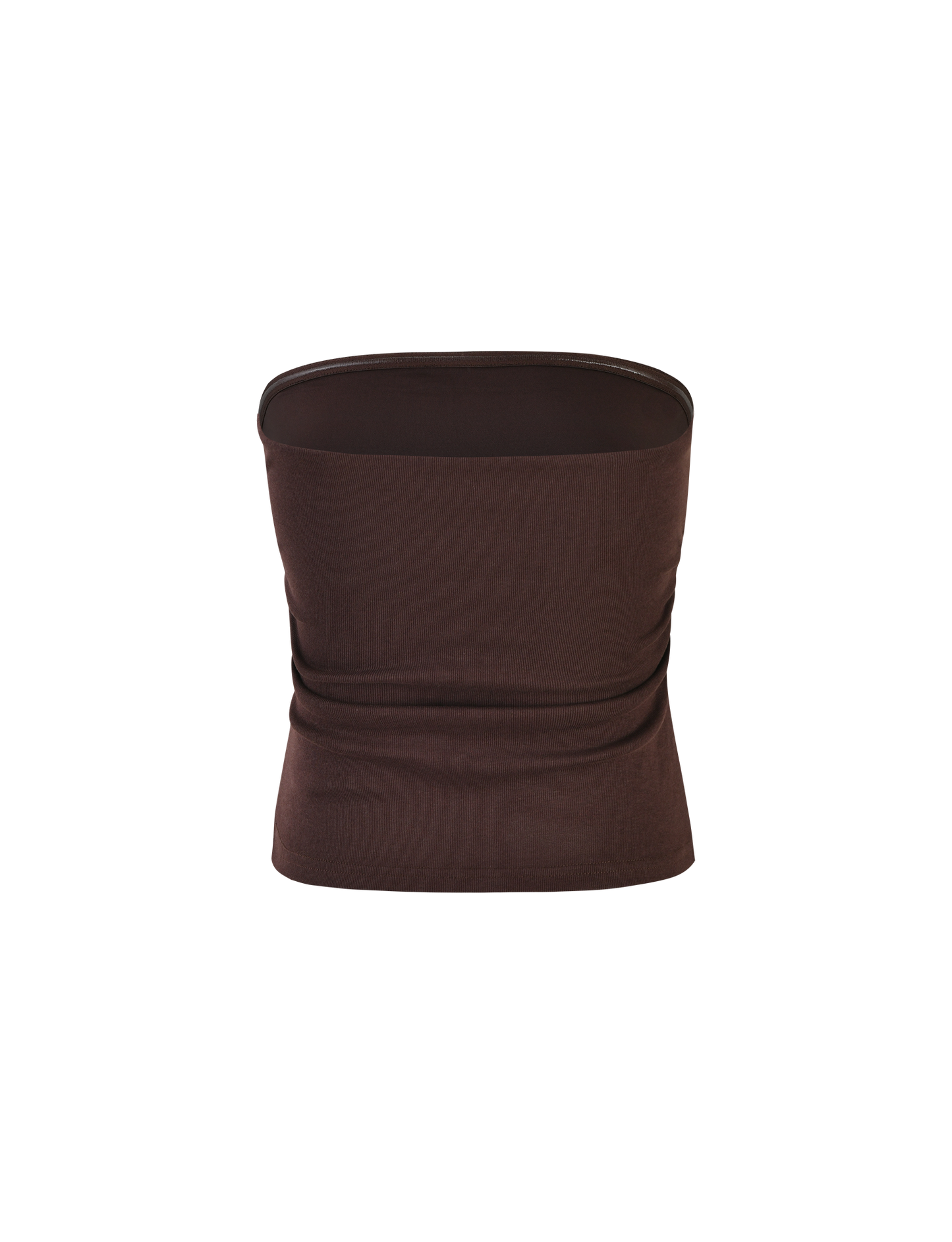 HARRIETT RIB TOP - BROWN : CHOCOLATE