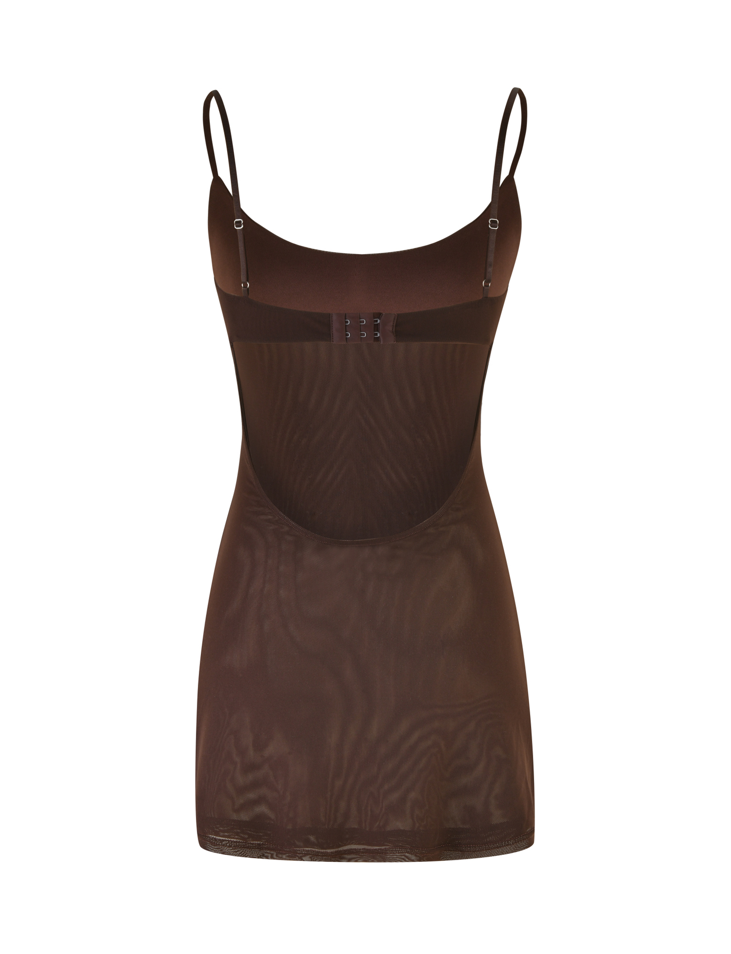 OCTAVIA MINI DRESS - BROWN : CHOCOLATE
