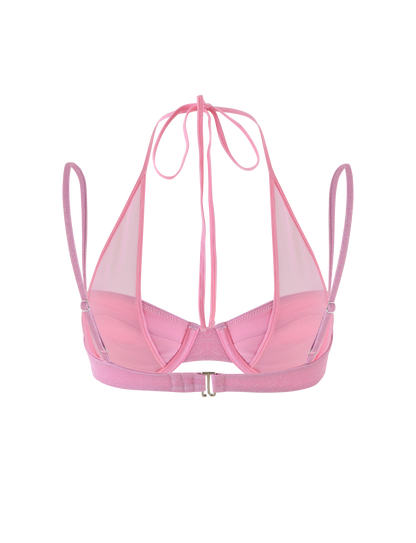 ELLISON BIKINI TOP - PINK : BABY PINK