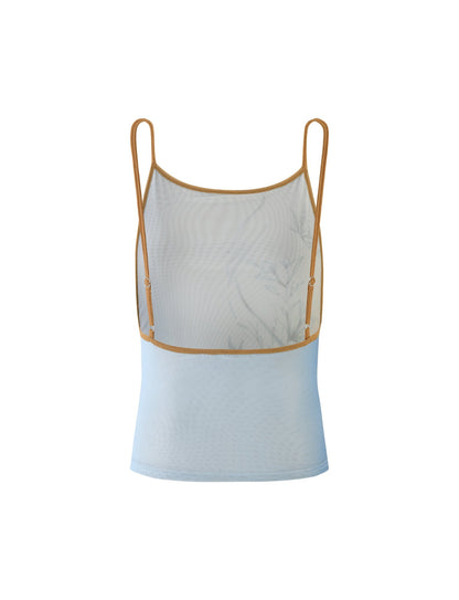 ELVERA TOP - BLUE : GRADIENT FLORAL