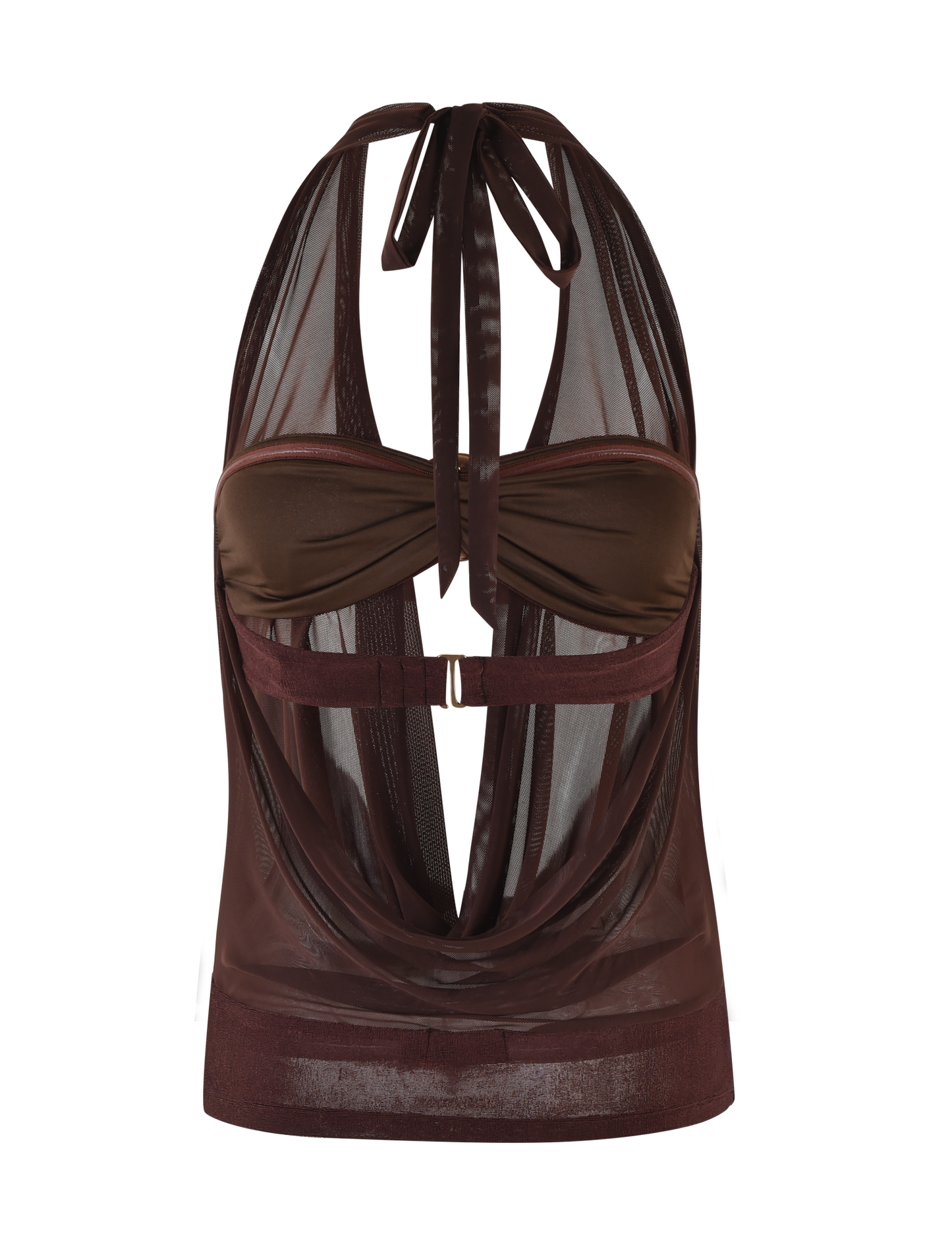 MAKENA TWO-PIECE TOP - BROWN : CHOCOLATE
