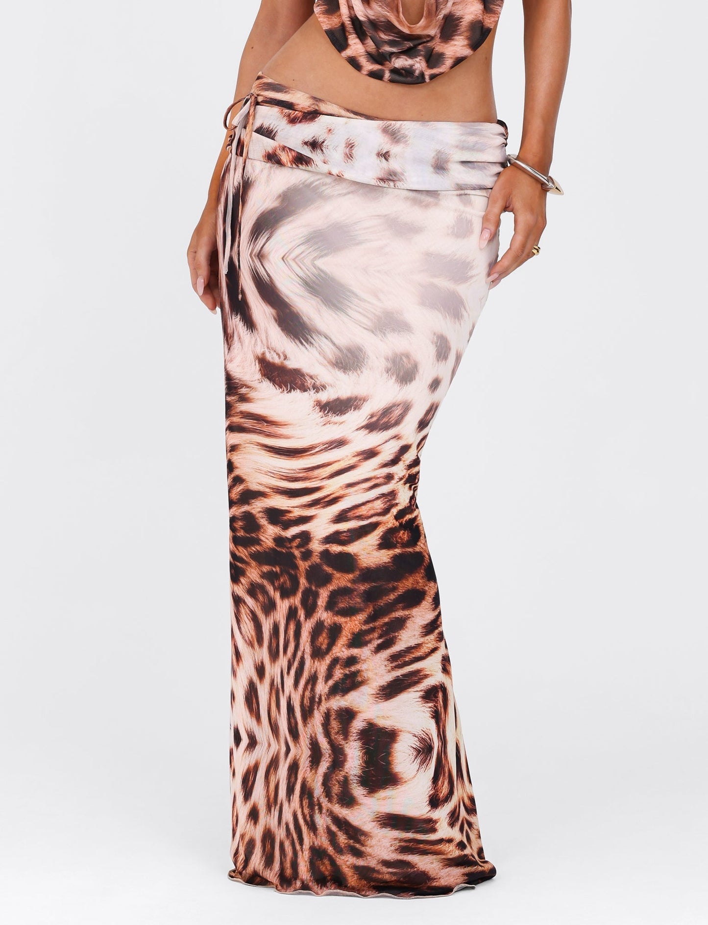 PEARL MAXI SKIRT - NEUTRAL : LEOPARD : LEOPARD HAZE