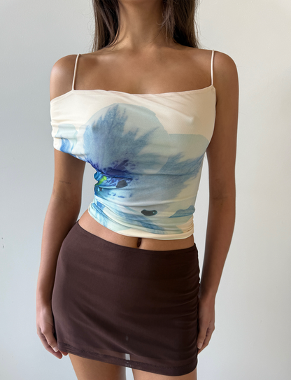 LILLIAN TOP - WHITE : CREAM : FLORAL