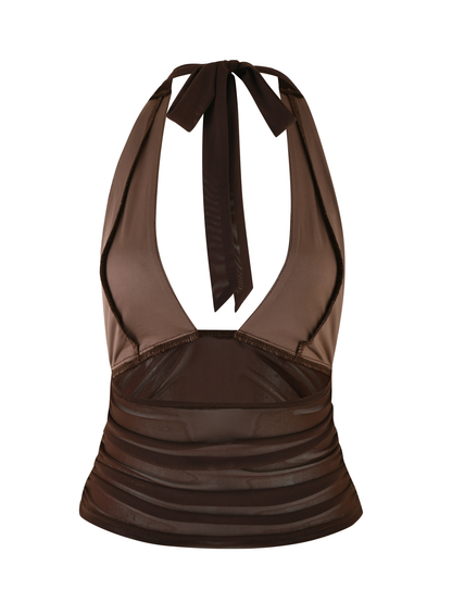 BRESILY TOP - BROWN : CHOCOLATE