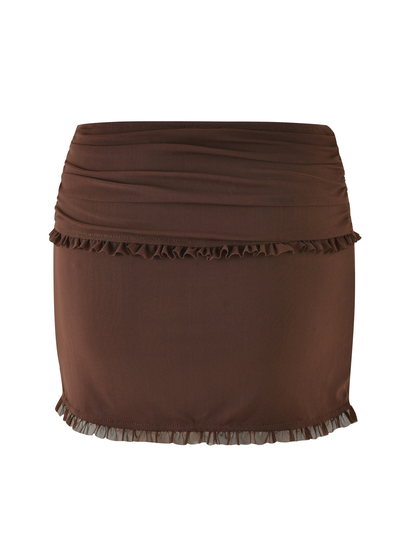 GINNY SKORT - BROWN : CHOCOLATE