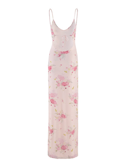 OSIRIS DRESS - PINK : FLORAL : WATER COLOUR FLORAL