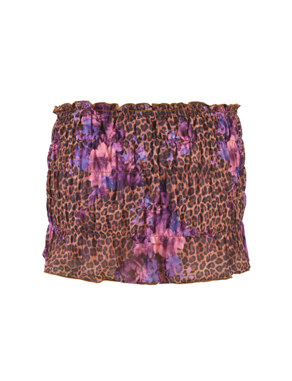 HOLLIS SKORT - NEUTRAL : FLORAL : FLORAL LEOPARD