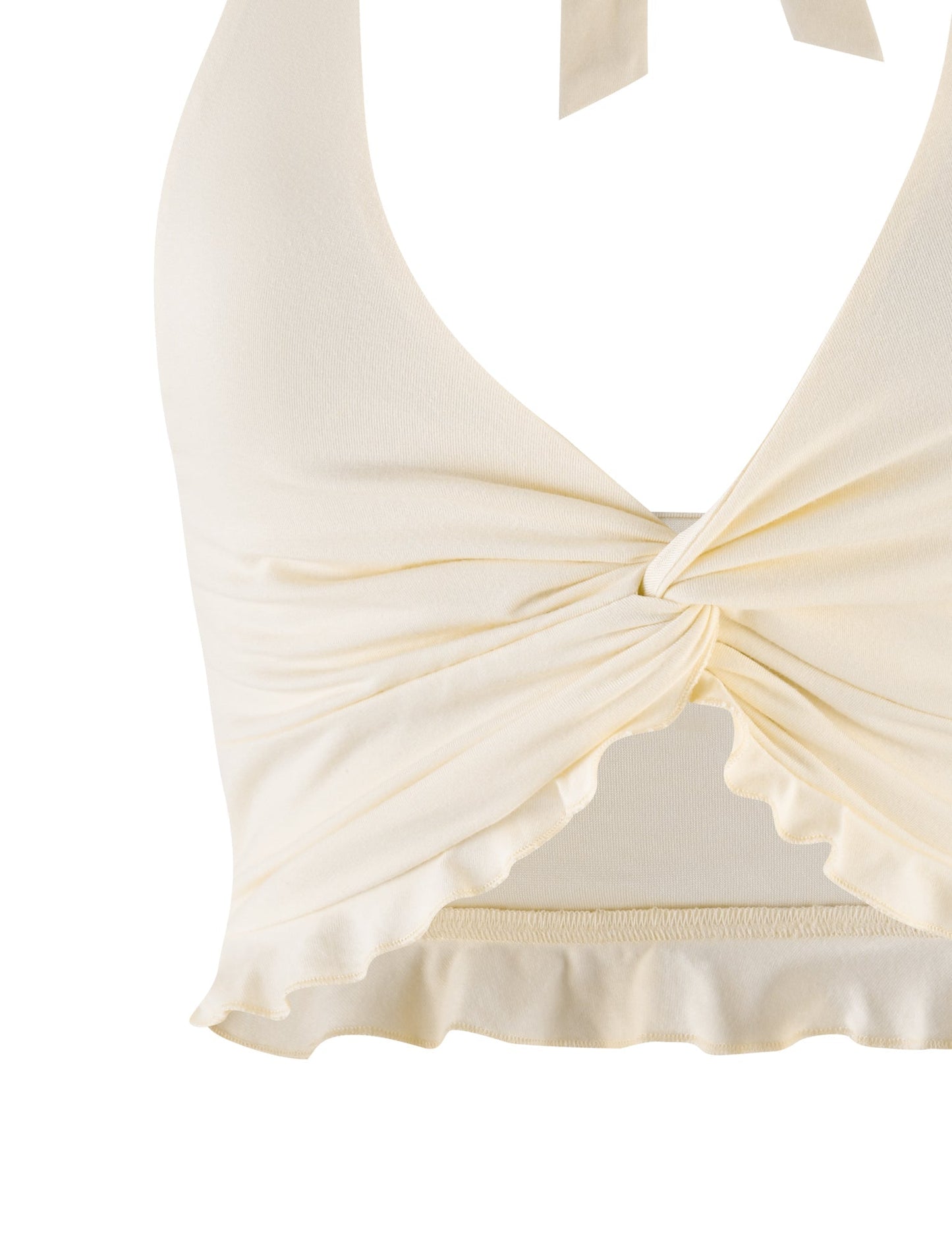 KATYA HALTER TOP - WHITE : CREAM