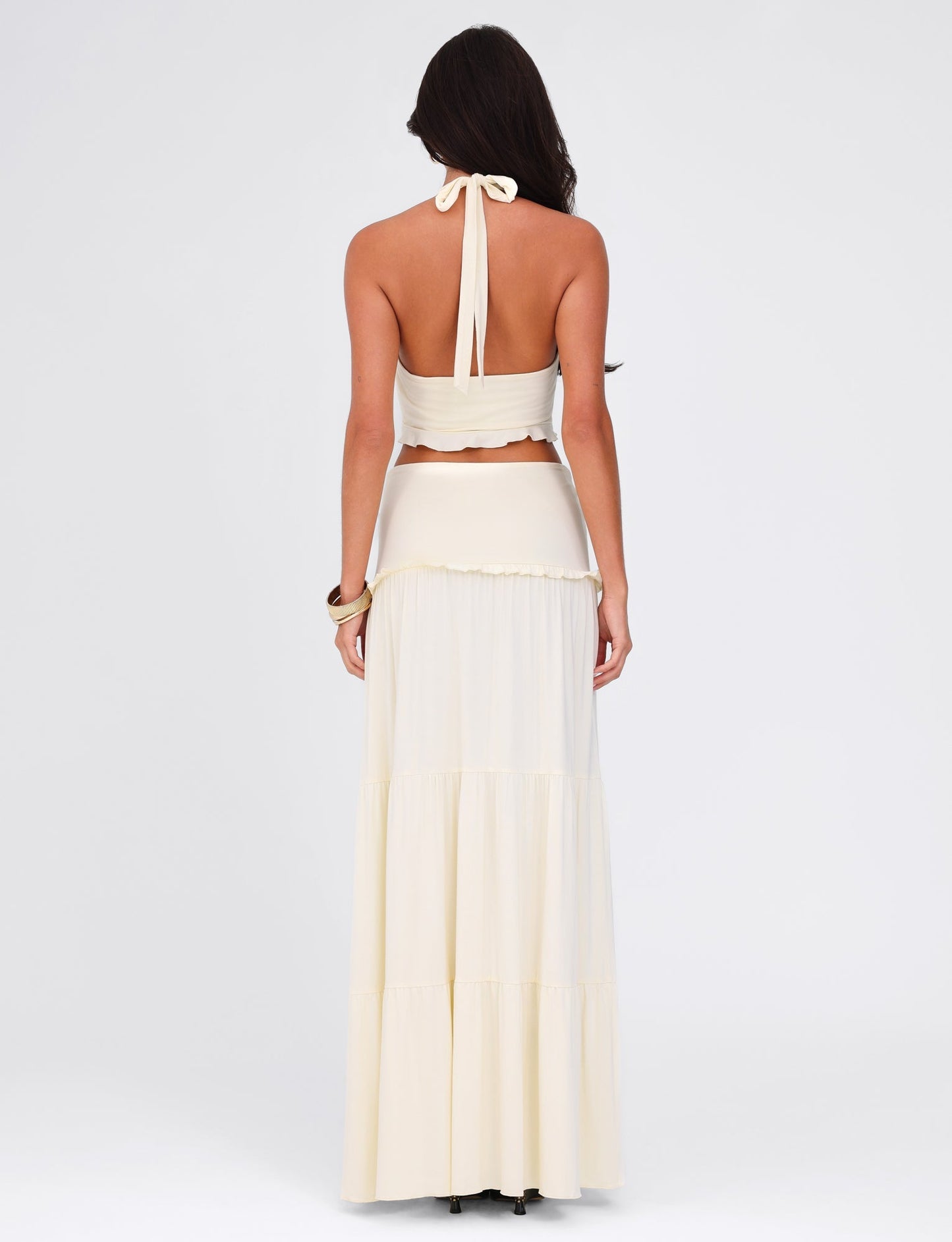 KATYA MAXI SKIRT - WHITE : CREAM