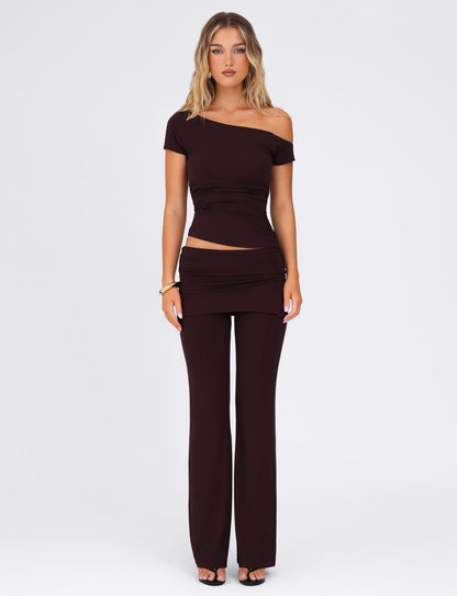 LEILANI PANT - BROWN : CHOCOLATE