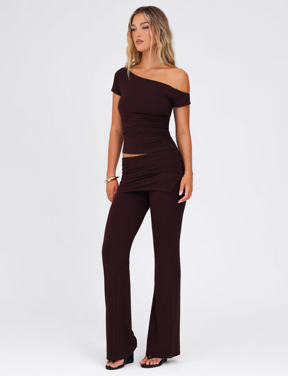 LEILANI PANT - BROWN : CHOCOLATE