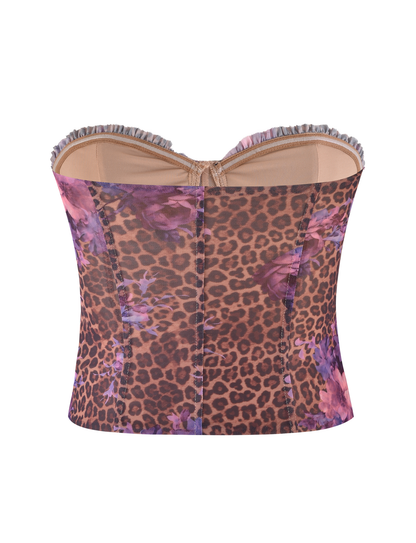 HOLLIS TOP - NEUTRAL : FLORAL : FLORAL LEOPARD