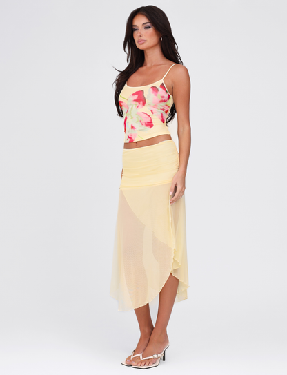 MARIANA SKIRT - YELLOW : PALE YELLOW