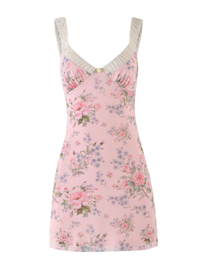 AMARAN MINI DRESS - PINK : FLORAL : WILD FLOWER