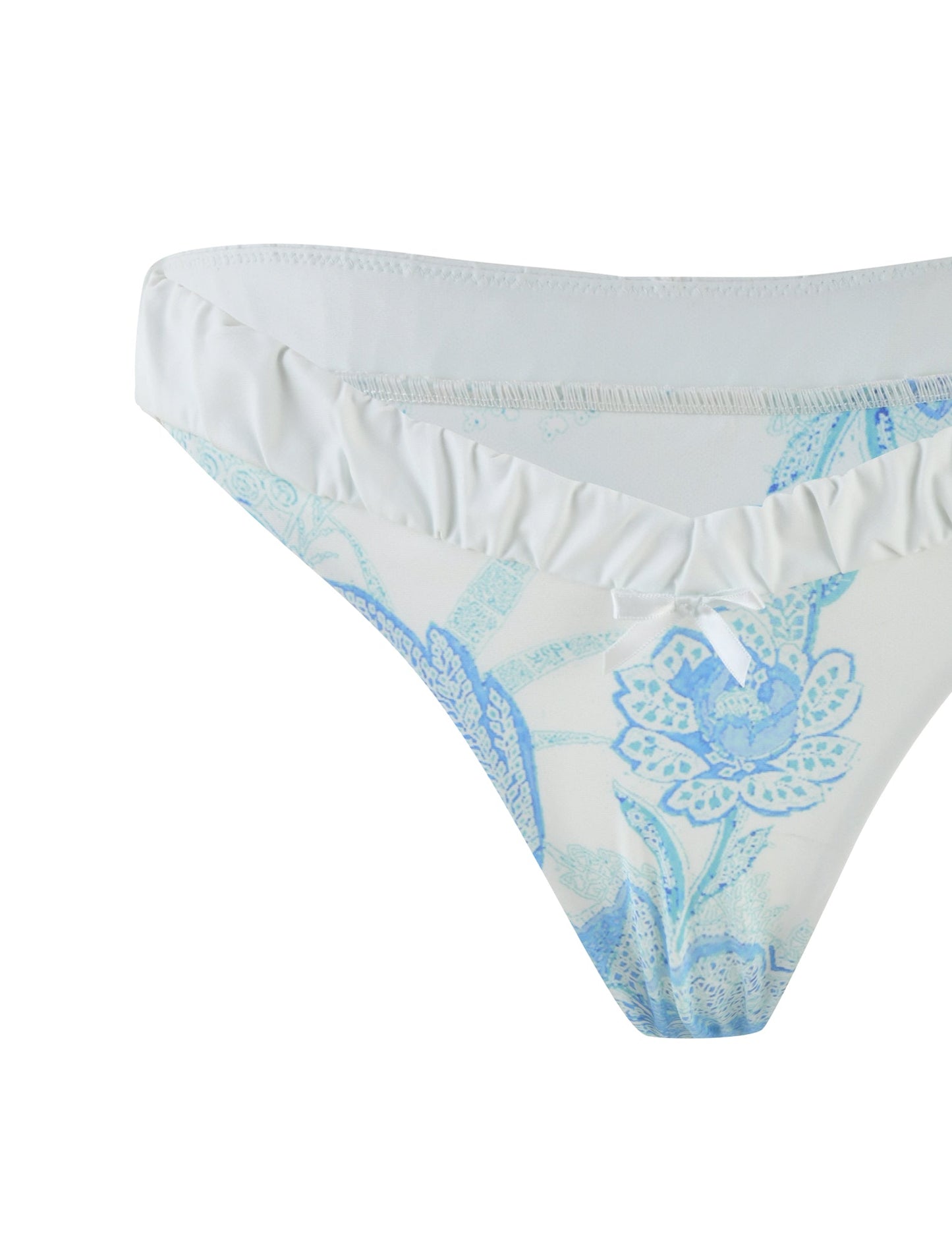 AMARAN BIKINI BOTTOM - BLUE : FLORAL TAPESTRY