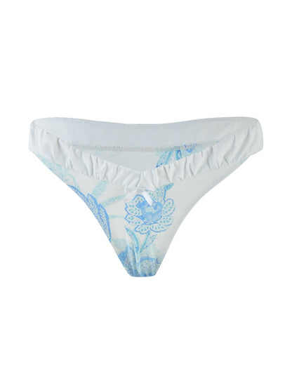 AMARAN BIKINI BOTTOM - BLUE : FLORAL TAPESTRY