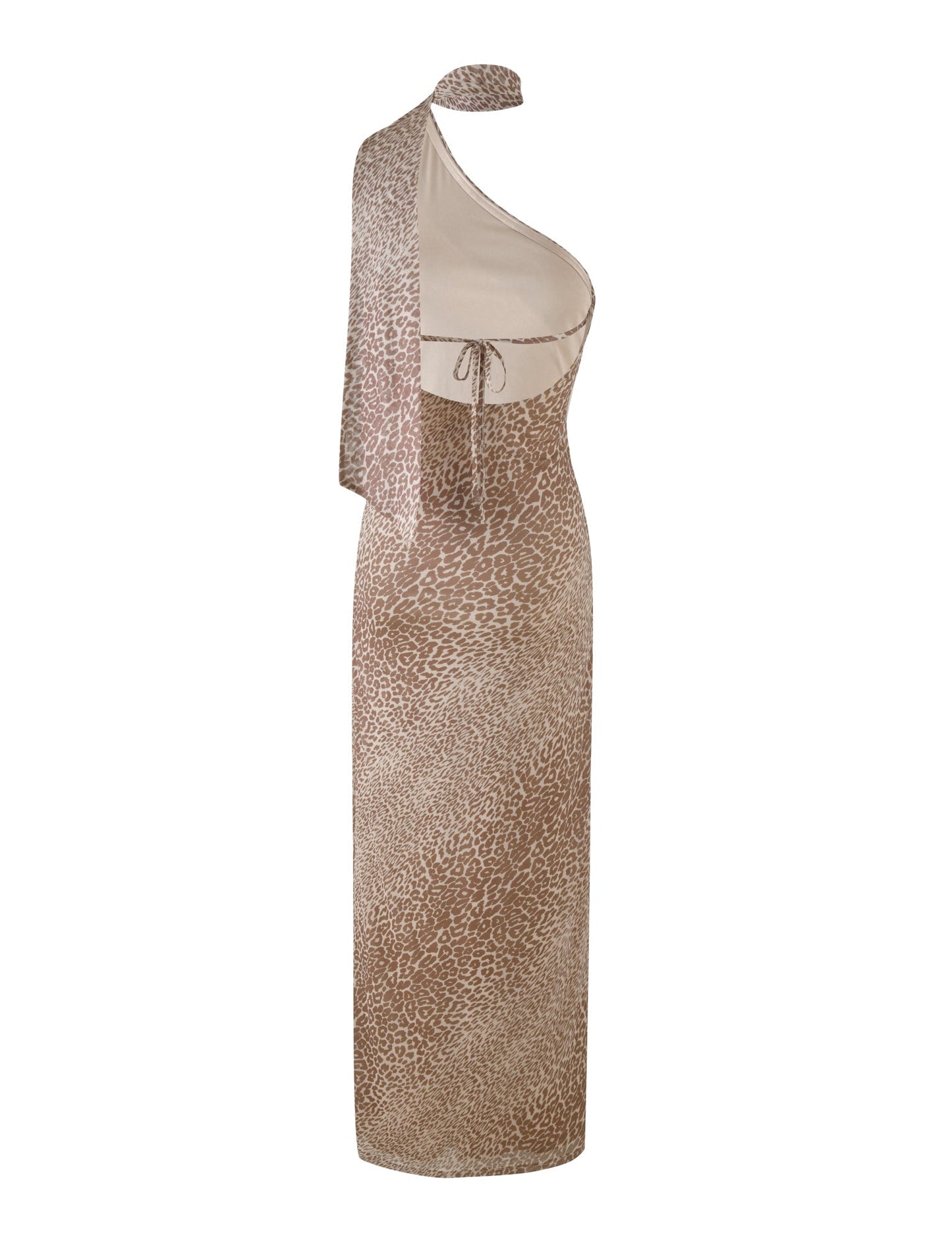 ALLIRA MAXI DRESS - NEUTRAL : LEOPARD