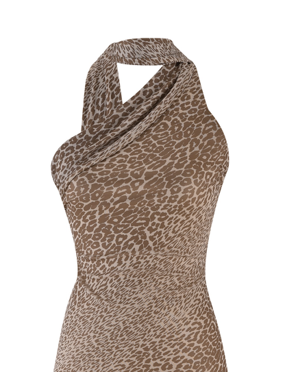 ALLIRA MAXI DRESS - NEUTRAL : LEOPARD