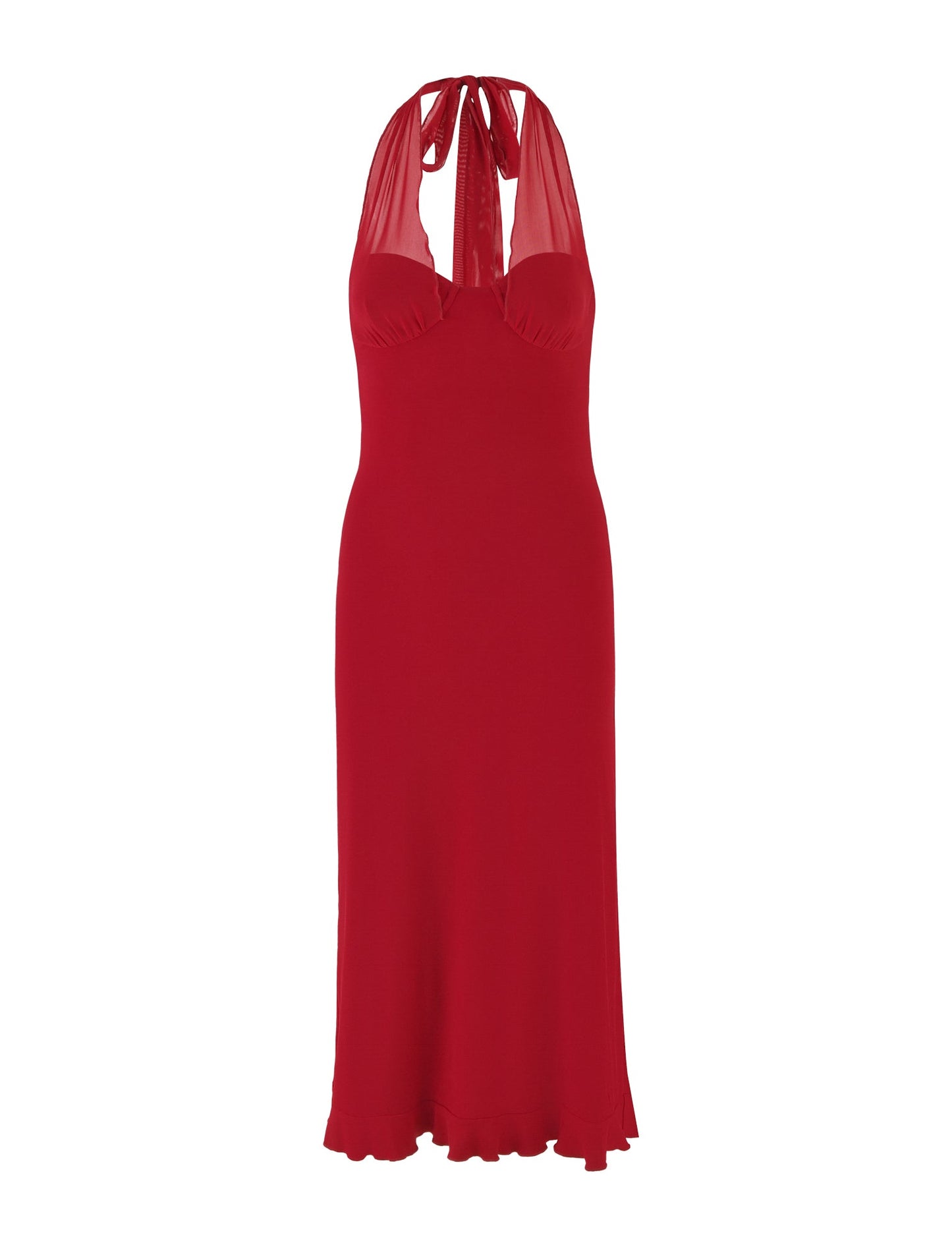 GRANGER MIDI DRESS - RED : CHERRY RED