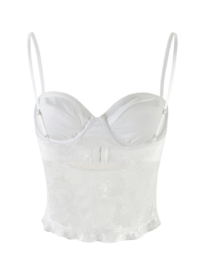 CHARLEIGH TOP - WHITE : LACE