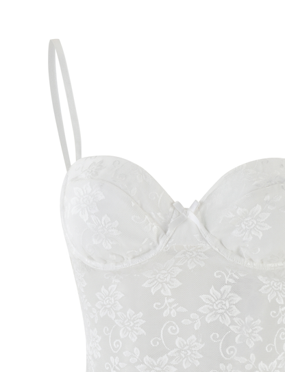 CHARLEIGH TOP - WHITE : LACE