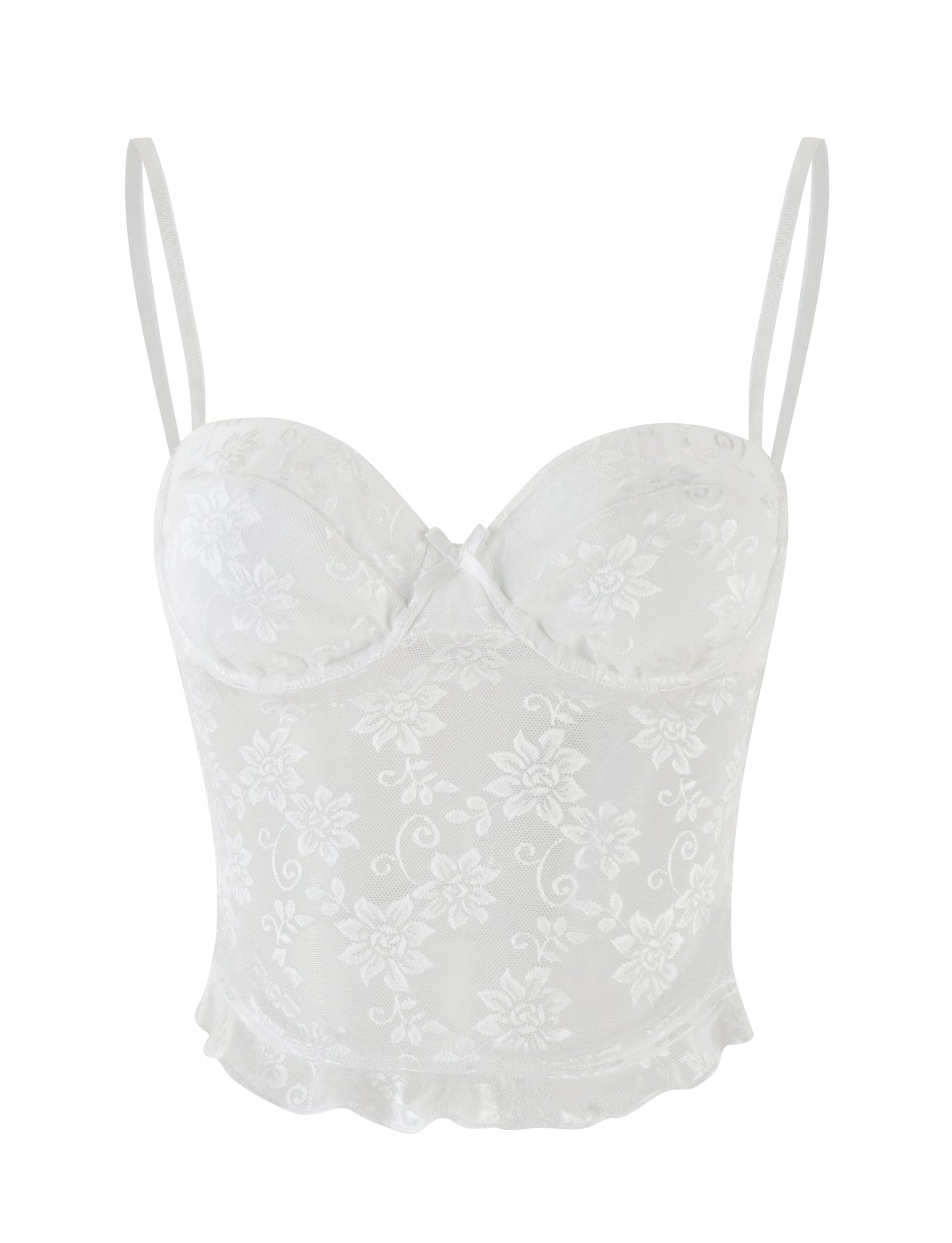 CHARLEIGH TOP - WHITE : LACE