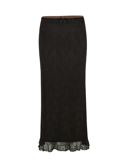 CHARLEIGH SKIRT - BLACK : LACE