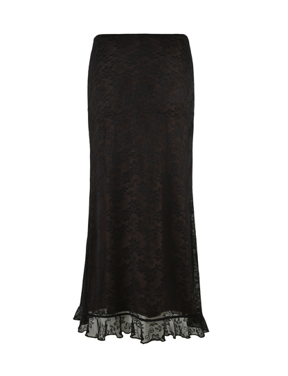 CHARLEIGH SKIRT - BLACK : LACE