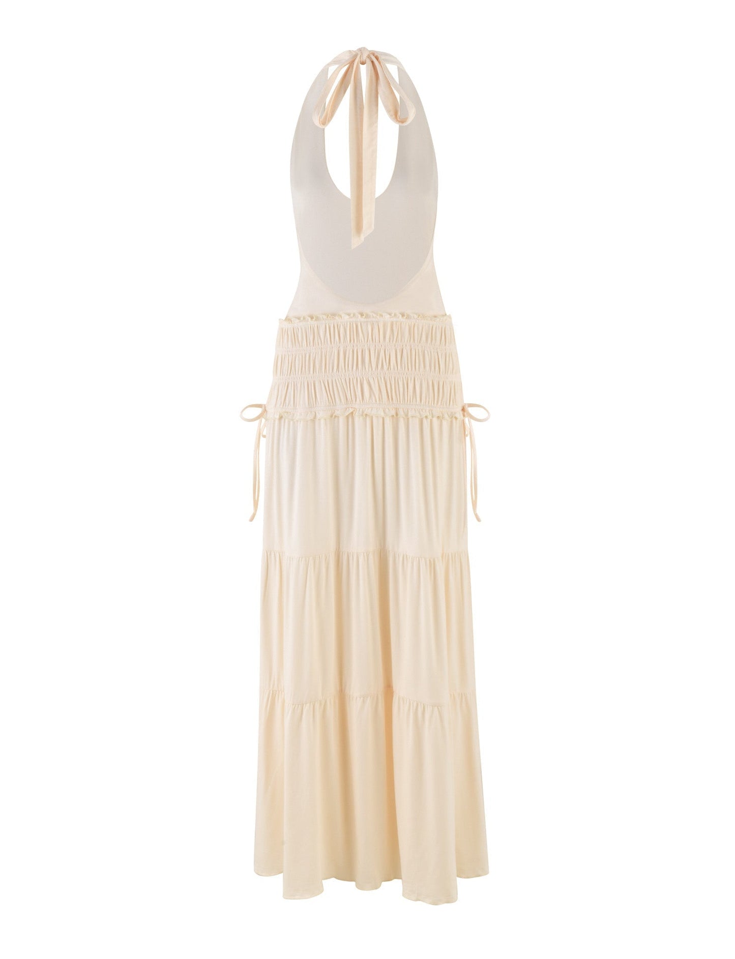 DENALI HALTER DRESS - NEUTRAL : BONE