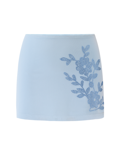 OCTAVIA MINI SKIRT - BABY BLUE