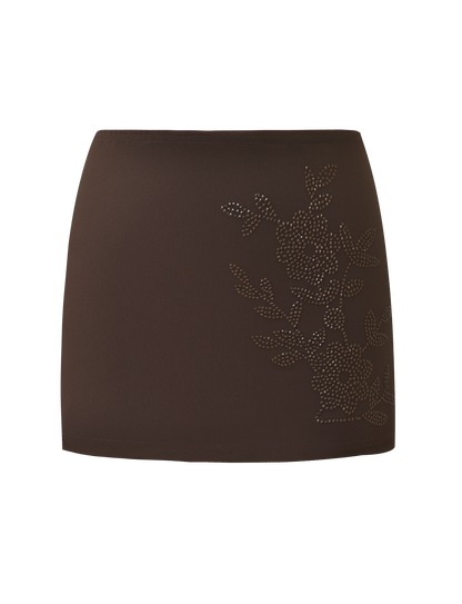 OCTAVIA MINI SKIRT - CHOCOLATE SPARKLE