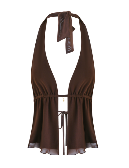 ESHA TOP - BROWN : CHOCOLATE