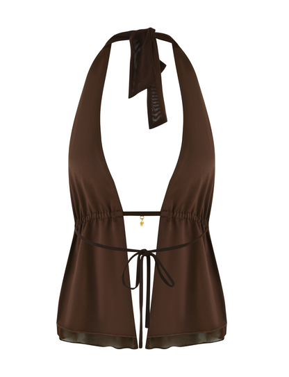 ESHA TOP - BROWN : CHOCOLATE