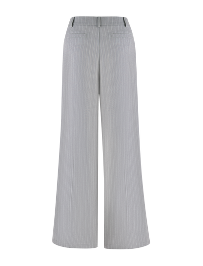 AMBERLY SUIT PANT - GREY : PINSTRIPE : GREY PINSTRIPE
