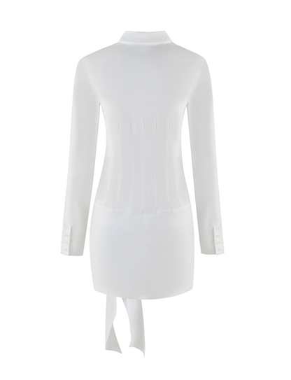 ZADIE SHIRT DRESS - WHITE