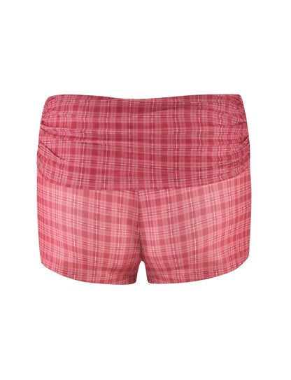 AMARAN SHORT - RED : RED CHECK
