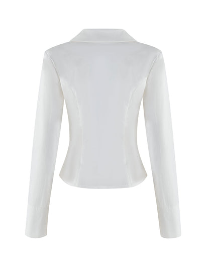BRIELLE SHIRT - WHITE : IVORY