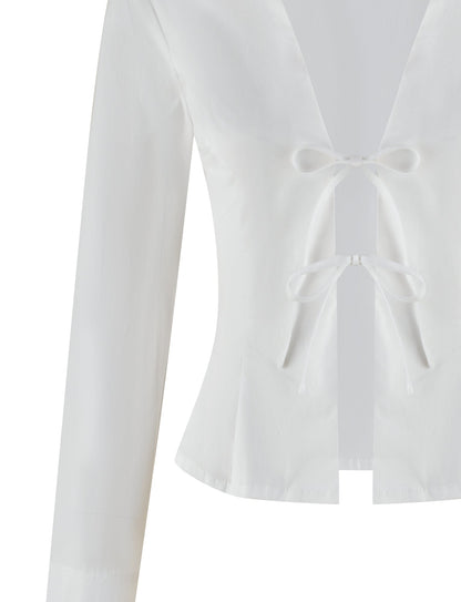 BRIELLE SHIRT - WHITE : IVORY
