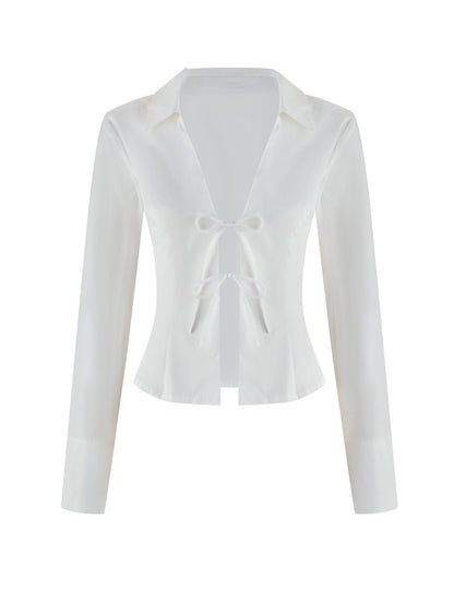 BRIELLE SHIRT - WHITE : IVORY