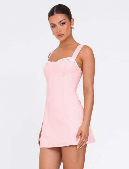 COLSON MINI DRESS - PINK : BABY PINK