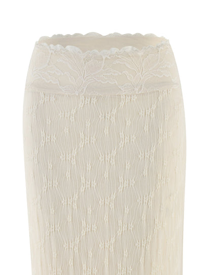 ANTONELLA MIDI SKIRT - WHITE : LACE : CREAM
