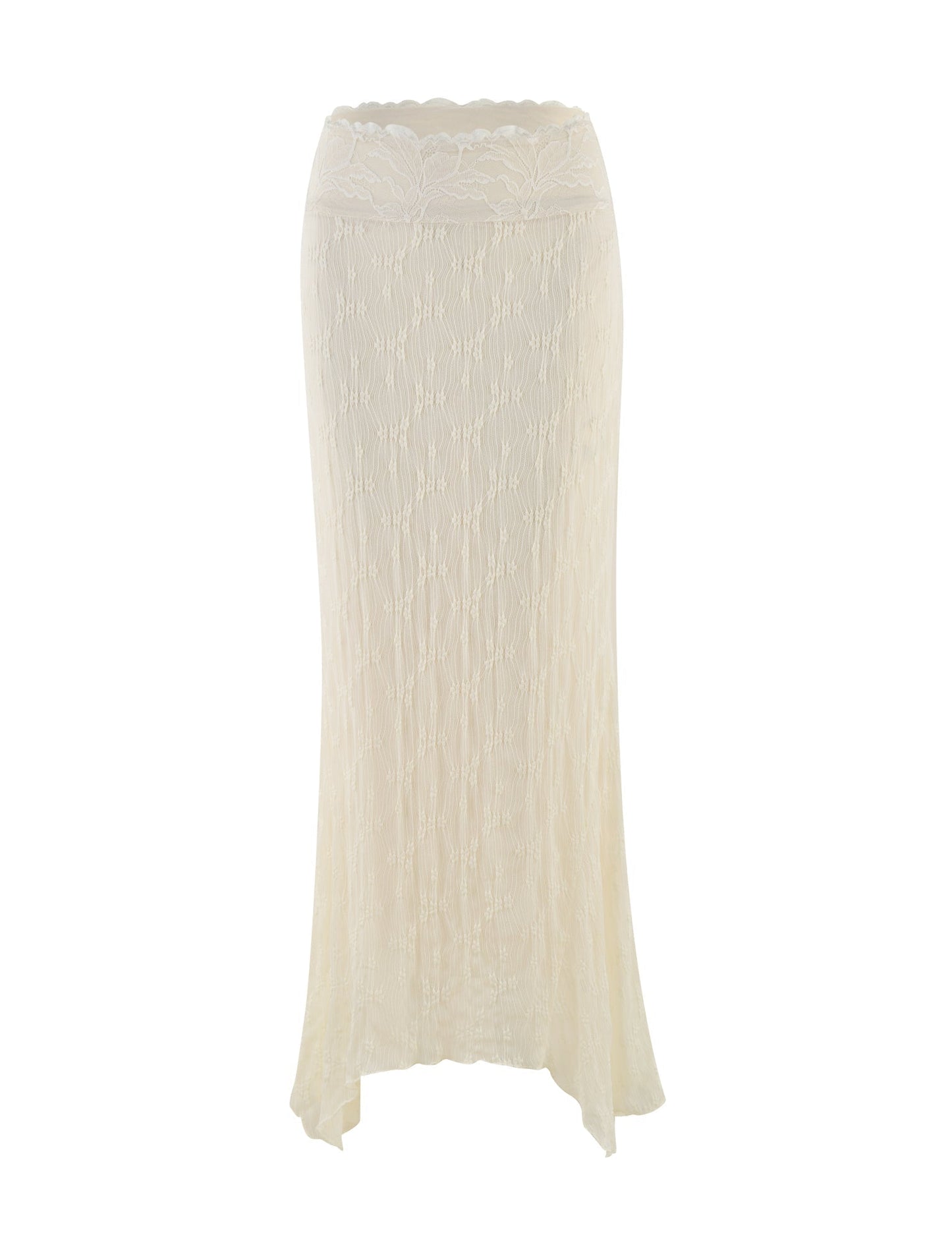 ANTONELLA MIDI SKIRT - WHITE : LACE : CREAM